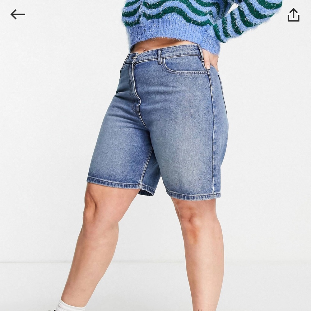 Plus 90's baggy dad short in organic cotton